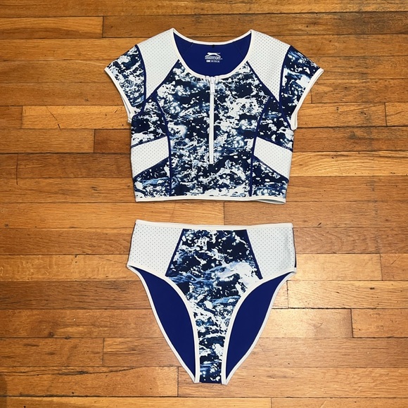 Slazenger Swimwear Neoprene Wetsuit Short Sleeve Bikini, size 8 - Picture 2 of 12